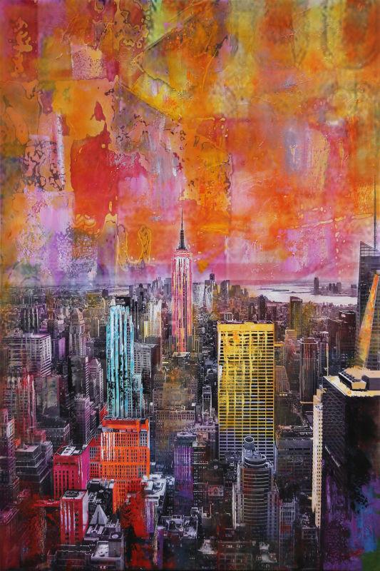 533x800 Empire State Building Painting - Empire State Building Painting