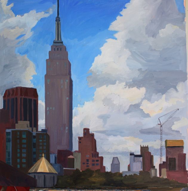 630x640 Empire State Building - Empire State Building Painting
