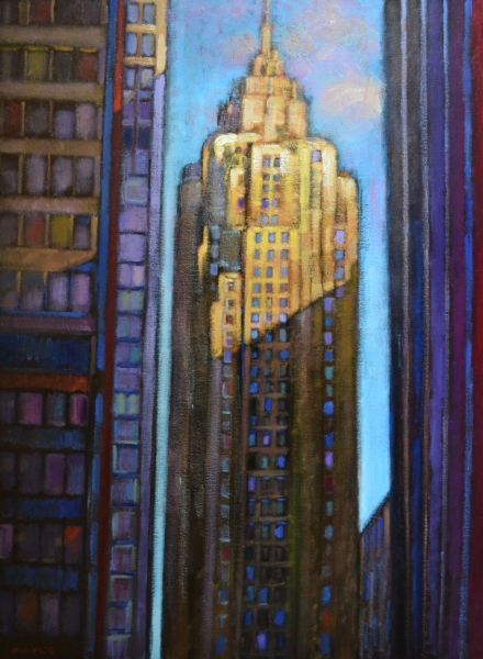 440x600 John Mackie's Paintings - Empire State Building Painting