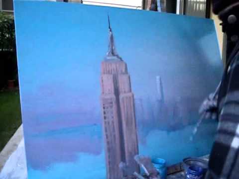480x360 Painting Video Of Empire State Building - Empire State Building Painting