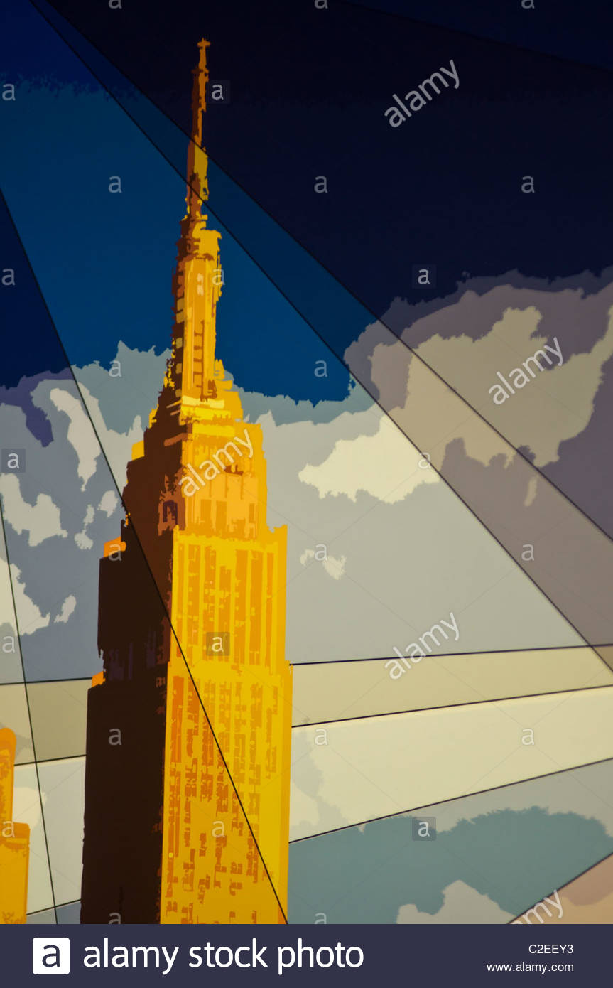 863x1390 Empire State Building Wall Painting Interior Lobby, Manhattan, New - Empire State Painting