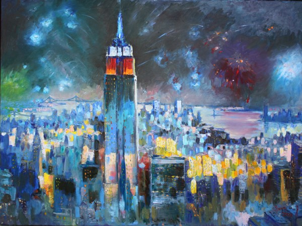 600x450 Nyc,empire State Building, Landscape On Canvas By By Ylli Haruni - Empire State Painting