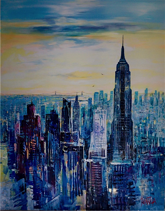 563x720 Painting Cities Of The World - Empire State Painting
