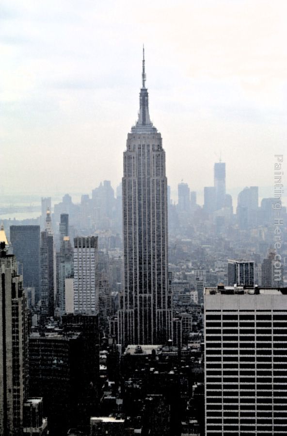 592x898 Unknown Artist Empire State Painting Anysize 50% Off - Empire State Painting
