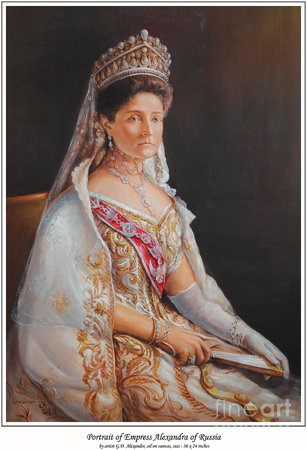 614x900 Empress Alexandra Feodorovna Of Russia Painting By George Alexander - Empress Painting
