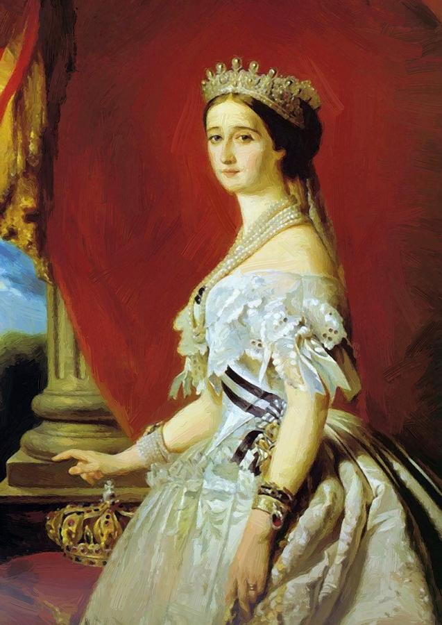 637x900 Empress Eugenie Painting By Winterhalter Franz Xaver - Empress Painting
