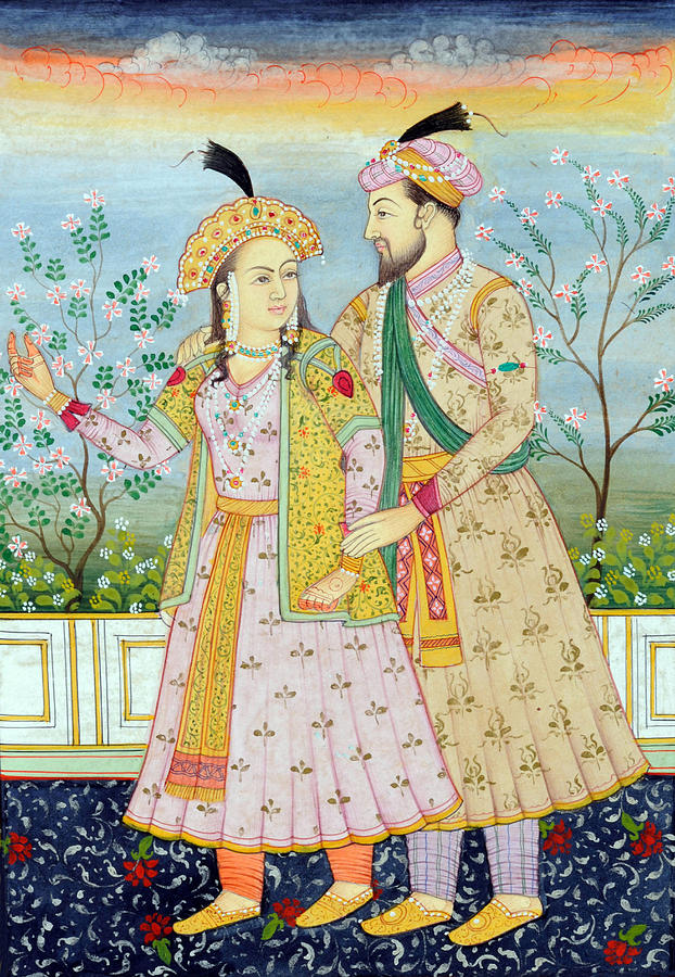 622x900 Mughal Emperor And Empress Painting By Dinodia - Empress Painting