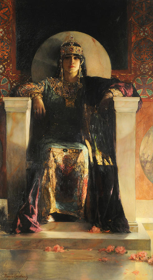 491x900 The Empress Theodora Painting By Jean Joseph Benjamin Constant - Empress Painting