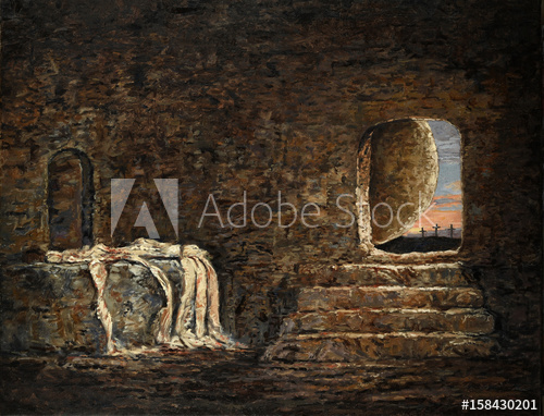 500x382 The Empty Tomb Painting - Empty Tomb Painting