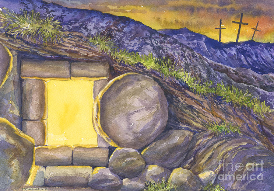 900x628 Empty Tomb Or Life And Death Painting By Mark Jennings - Empty Tomb Painting