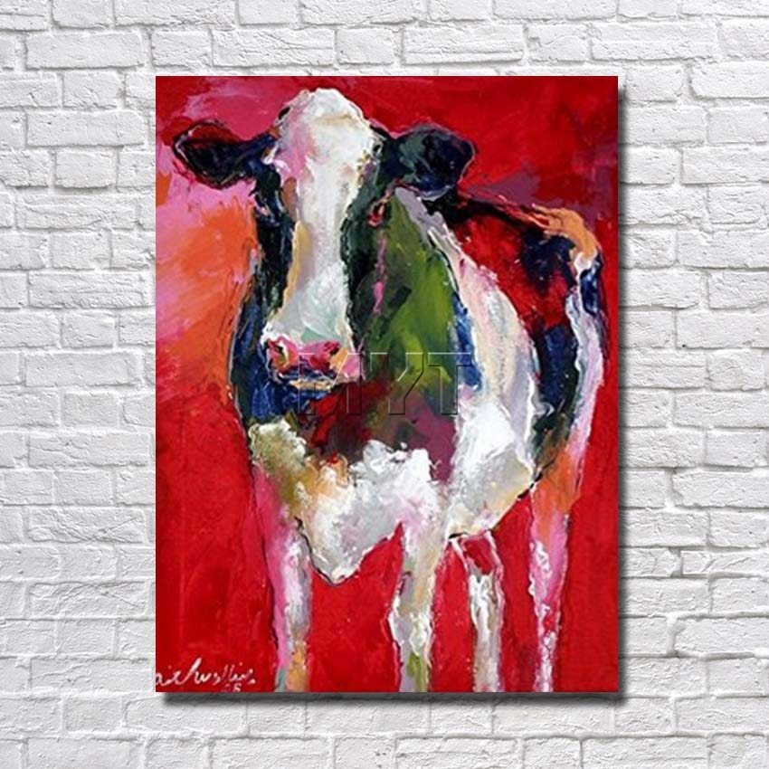850x850 Free Shipping Ems Painting Ready With Frame Cow Dog Horse Nice - Ems Painting