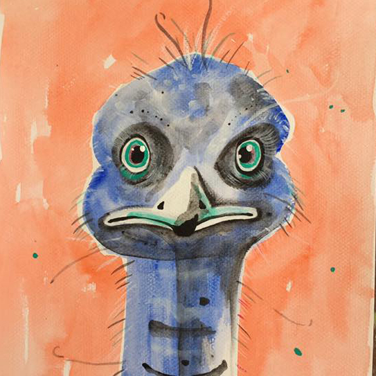 543x543 Emu Painting Mount Vic And Me - Emu Painting