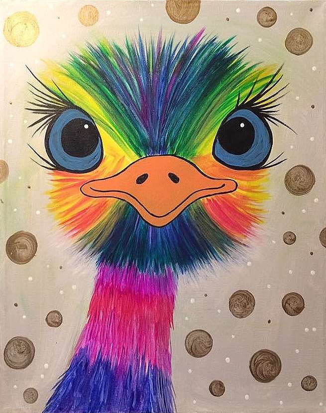 655x830 Eye See You Emu - Emu Painting