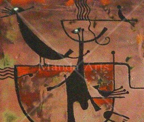 500x423 Ink Paper Painting Amp Artistic Durga Painting Manufacturer From Raigad - Enamel On Copper Painting