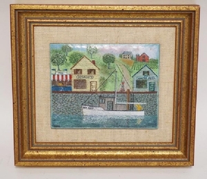 300x260 John Shaw Enamel On Copper Painting Of A Coastal Scene. - Enamel On Copper Painting