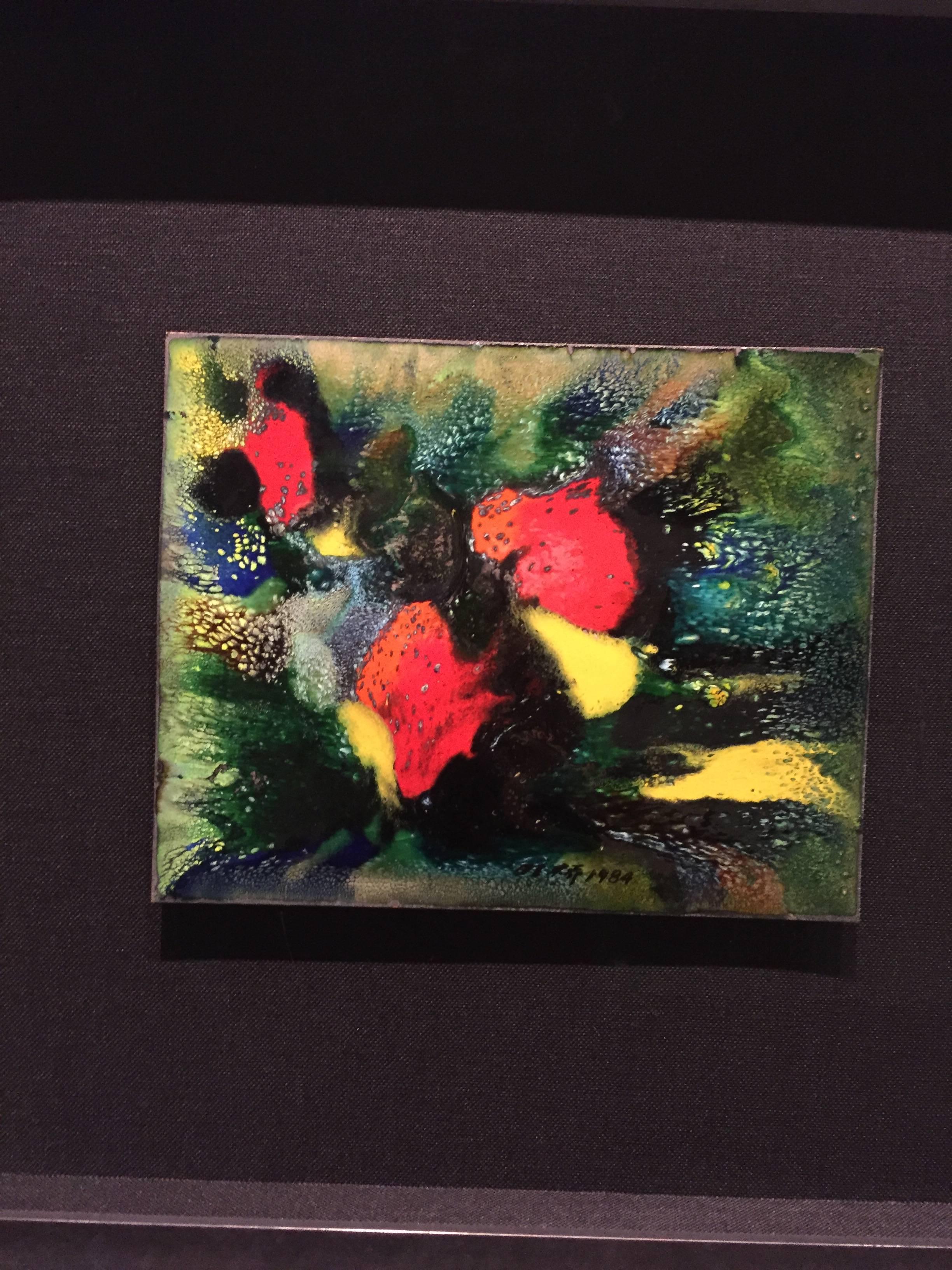 2448x3264 Untitled V By Ming Chiao Kuo, Enamel Painting On Copper, 1984 - Enamel On Copper Painting