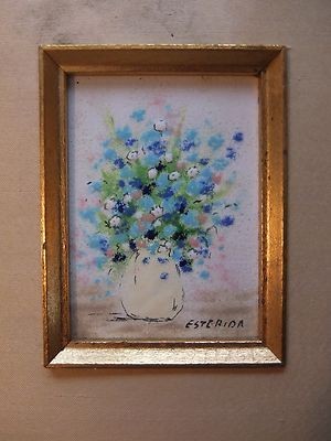 300x400 Esterida Enamel On Copper Painting Mid Century - Enamel On Copper Painting