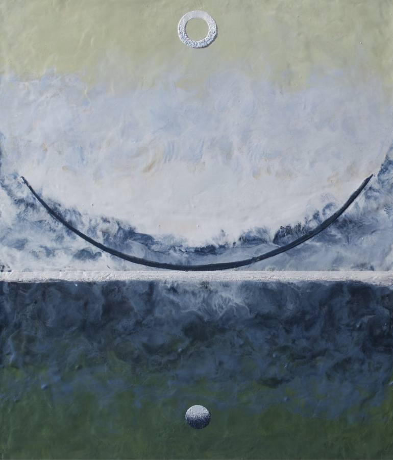 770x901 Saatchi Art Original Encaustic Painting. Modern Landscape - Encaustic Painting