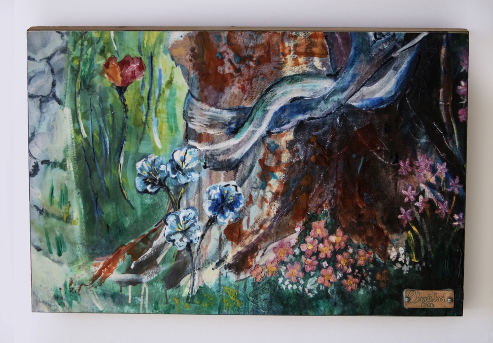 1000x695 Flowers Amp Trunk Encaustic Painting Human Trafficking Cherished - Encaustic Painting Images