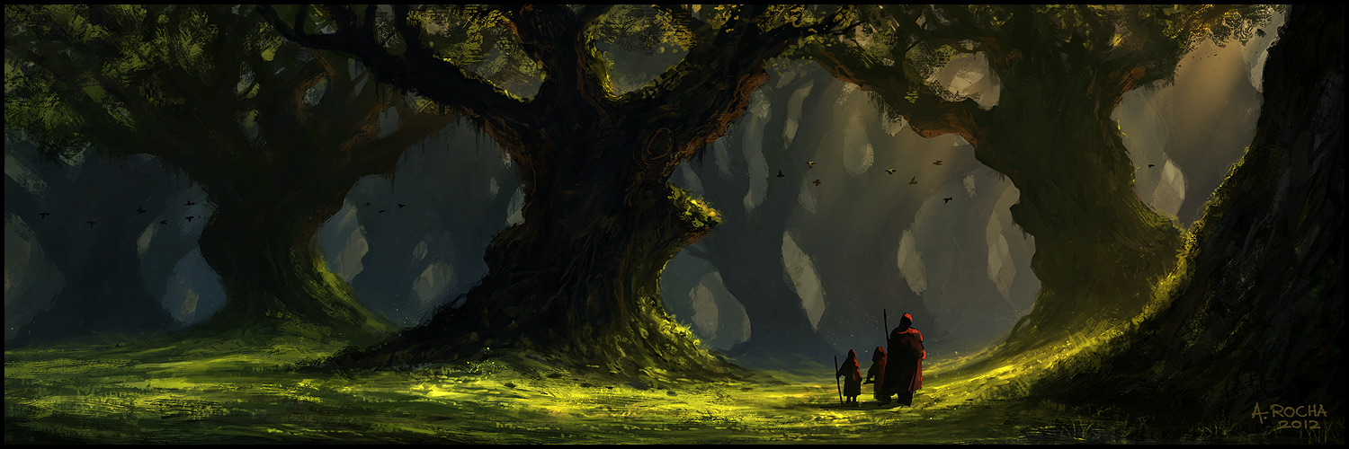 1500x500 Enchanted Forest By Andreasrocha - Enchanted Forest Painting