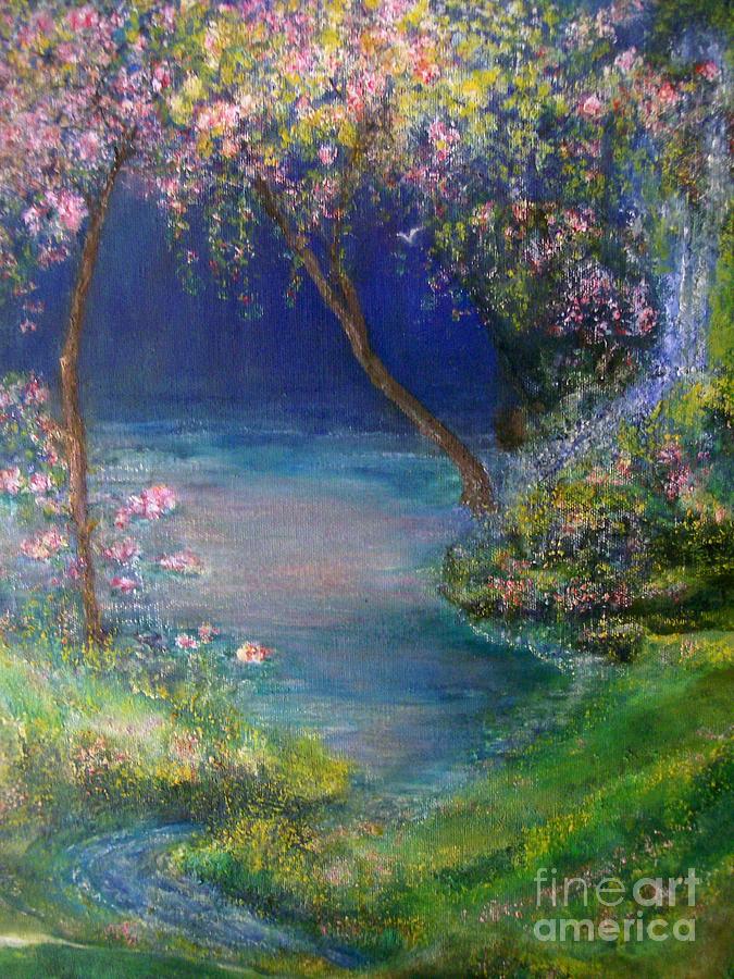 675x900 Moon River - Enchanted Forest Painting