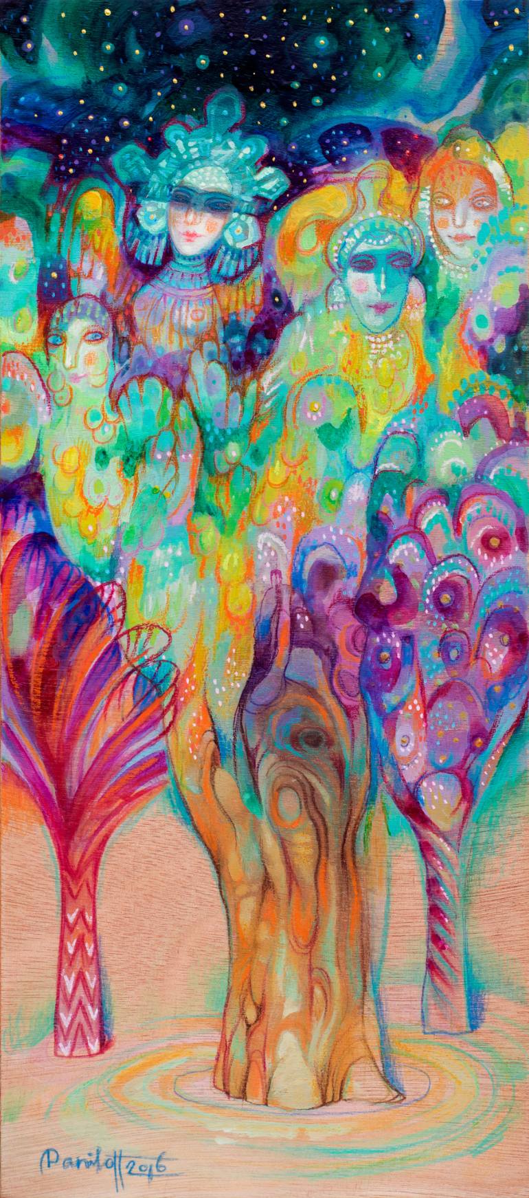 770x1742 Saatchi Art In The Enchanted Forest Painting By Alexander Daniloff - Enchanted Forest Painting