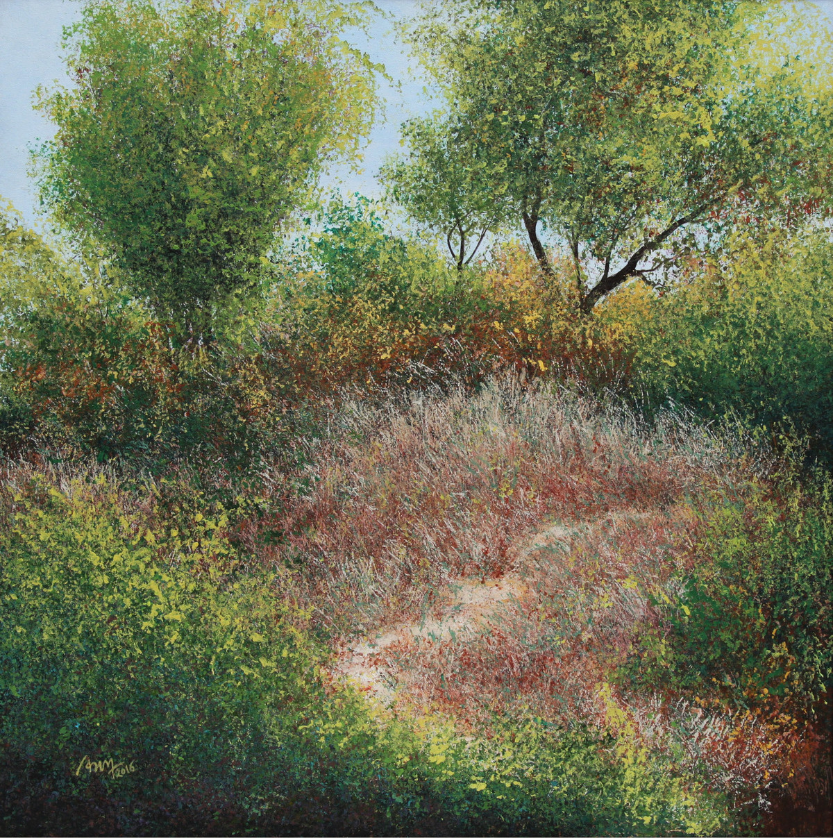1200x1207 The Enchanted Forest By Artist Vimal Chand Impressionism - Enchanted Forest Painting
