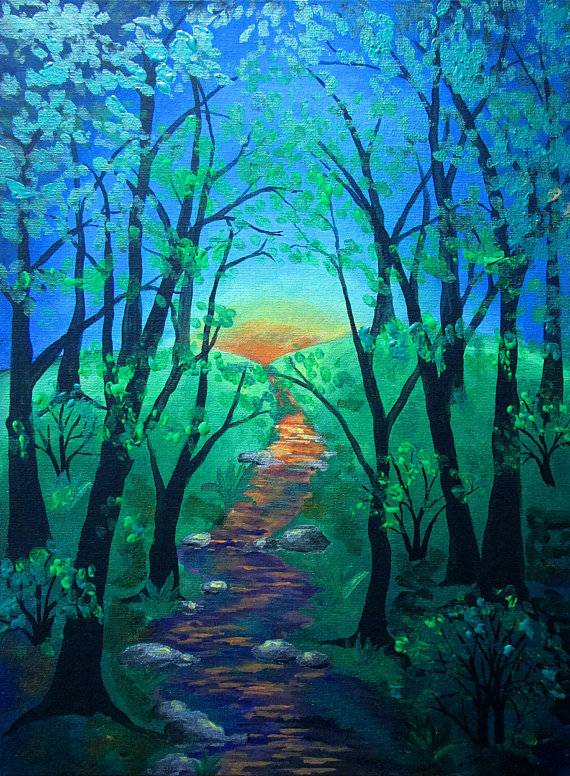 570x776 Enchanted Forest, How To Paint An Enchanted Forest, Acrylic - Enchanted Forest Painting