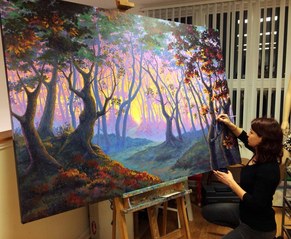 960x790 Enchanted Forest Painting - Enchanted Forest Painting