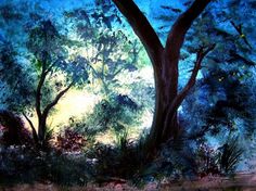 236x176 Enchanted Forest Painting By Les Smutz - Enchanted Forest Painting