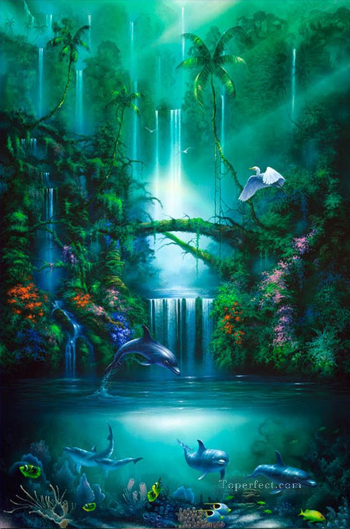 696x1050 Enchanted Pool Under Sea Landscape Painting - Enchanted Painting