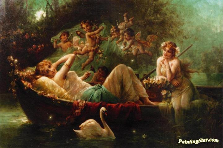 720x478 The Enchanted Boat Ride Artwork By Hans Zatzka Oil Painting Amp Art - Enchanted Painting