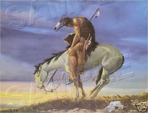 300x228 End Of The Trail Famous Man Amp Horse Canvas Art Print Ebay - End Of The Trail Original Painting