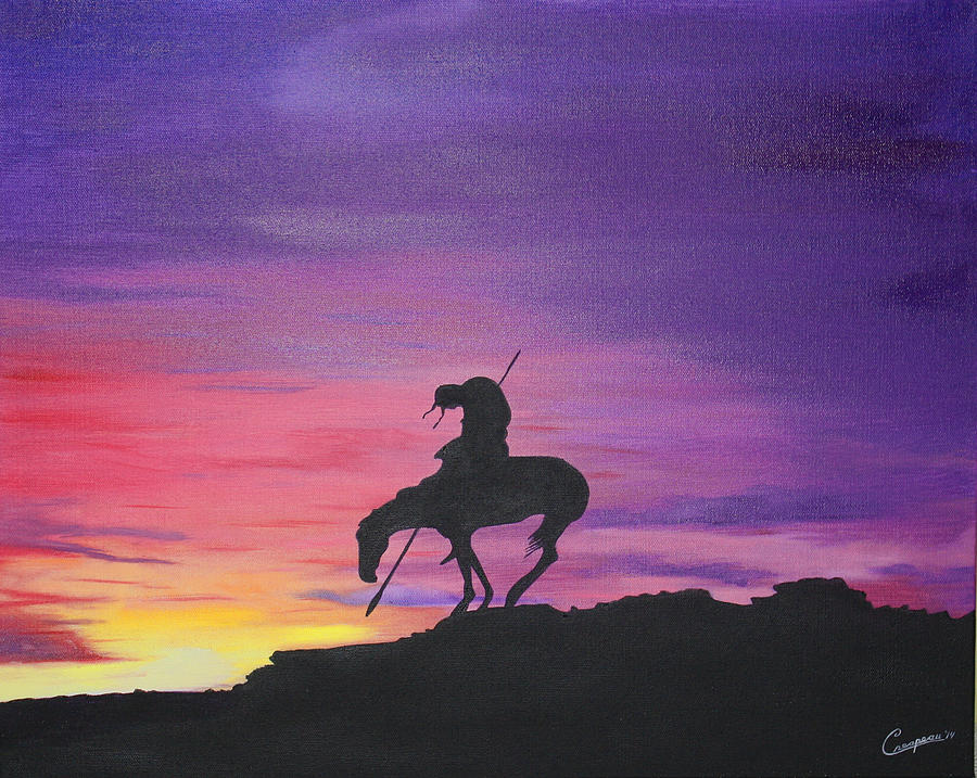 900x717 End Of The Trail Painting By Neal Creapeau - End Of The Trail Painting