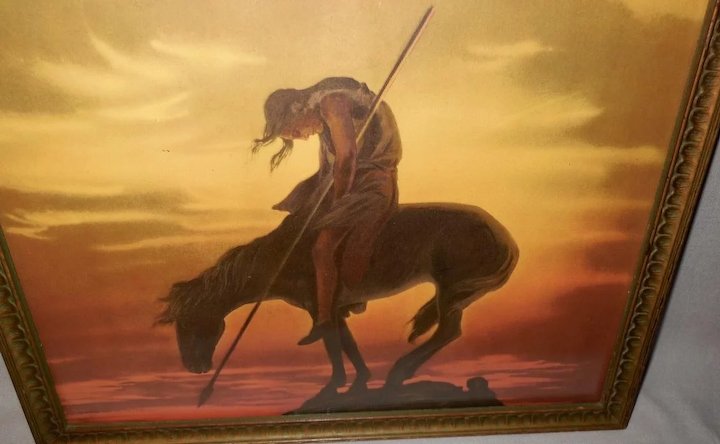 720x444 Vintage Print Of The End Of The Trail Indian On Horseback - End Of The Trail Painting