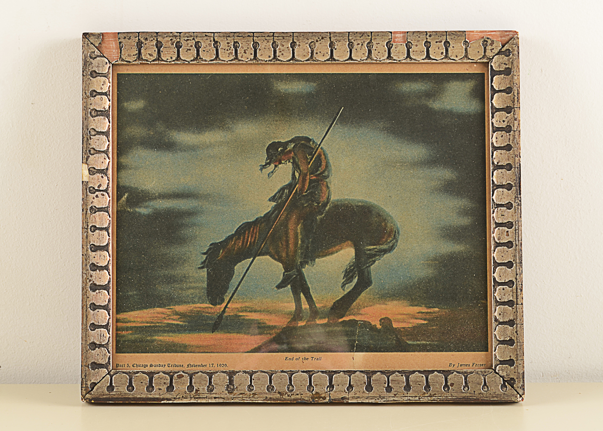 2100x1500 End Of The Trail, Vintage Print Ebth - End Of The Trail Painting