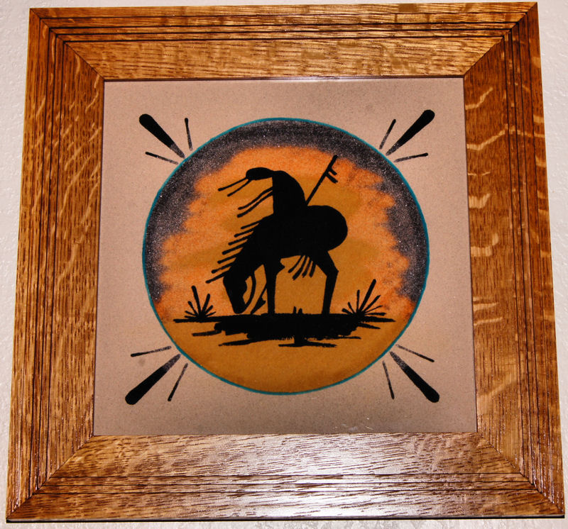 800x746 Miscellaneous Wood Framed Art Amp Photos - End Of The Trail Painting Original