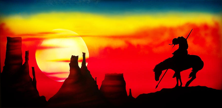 900x438 End Of The Trail Painting By Frank Parrish - End Of The Trail Painting Original