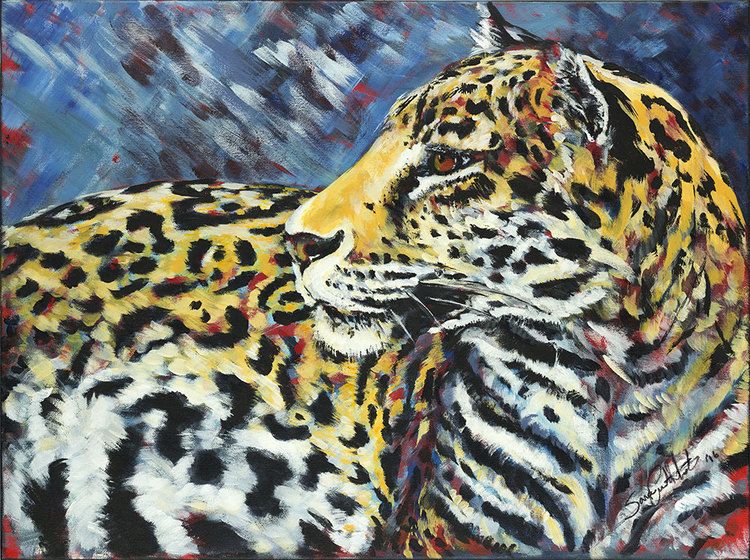 750x560 Amur Leopard, Original Painting By Sara Cuthbert. From The Red - Endangered Animals Painting