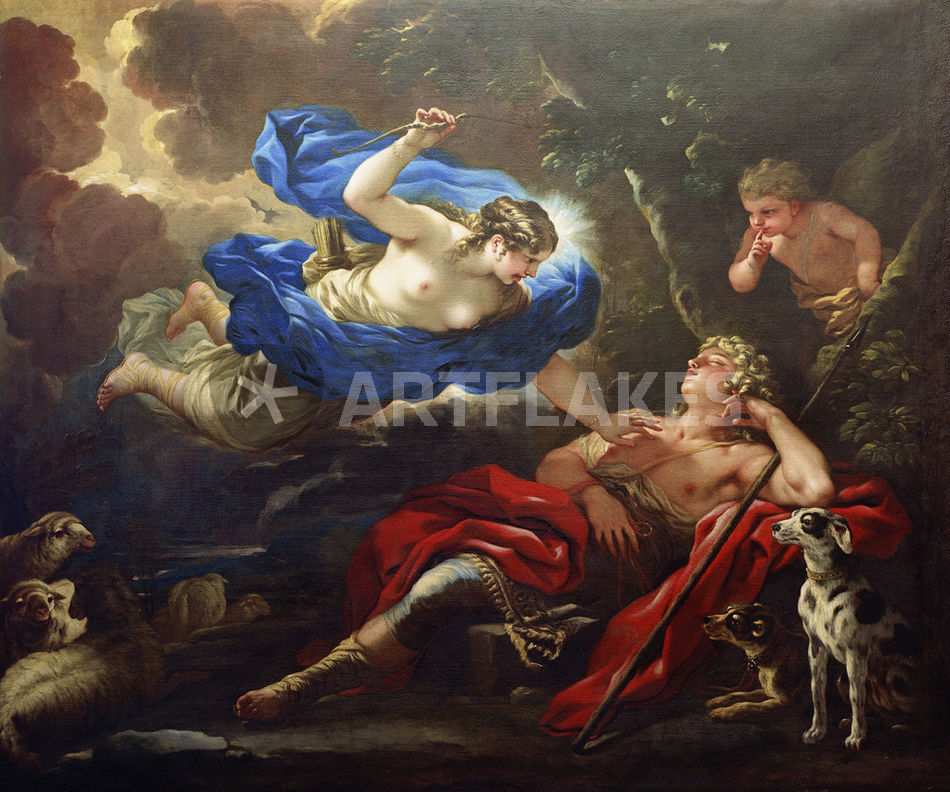950x792 Luca Giordano, Diana Und Endymion Picture Art Prints And Posters - Endymion Painting