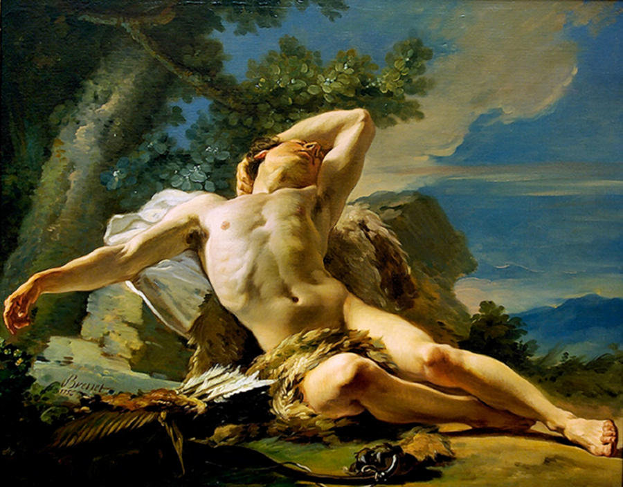 900x704 Sleeping Endymion Painting By Nicolas Guy Brenet - Endymion Painting