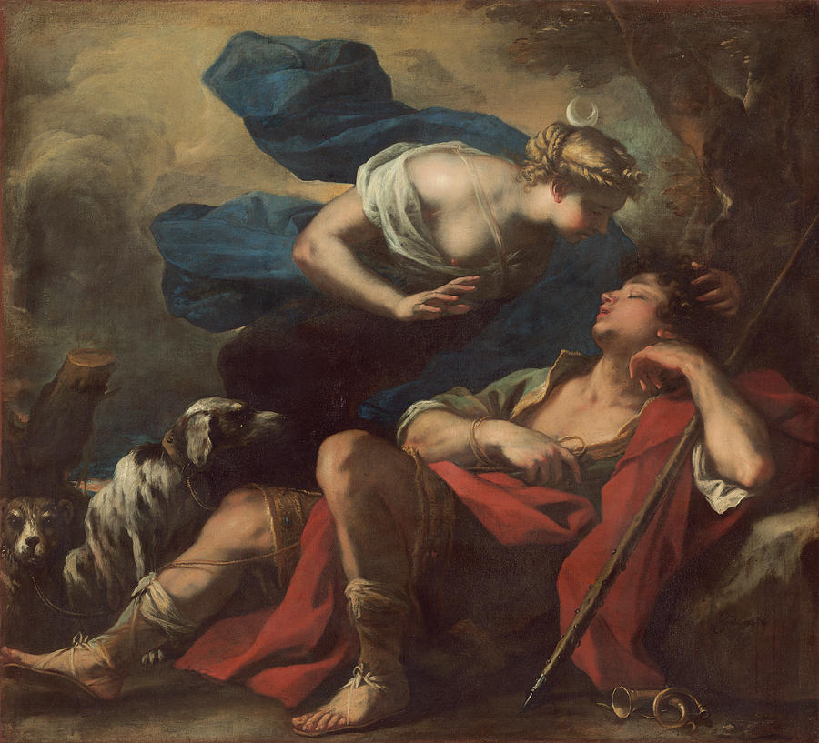 900x817 Diana And Endymion Painting By Luca Giordano - Endymion Painting