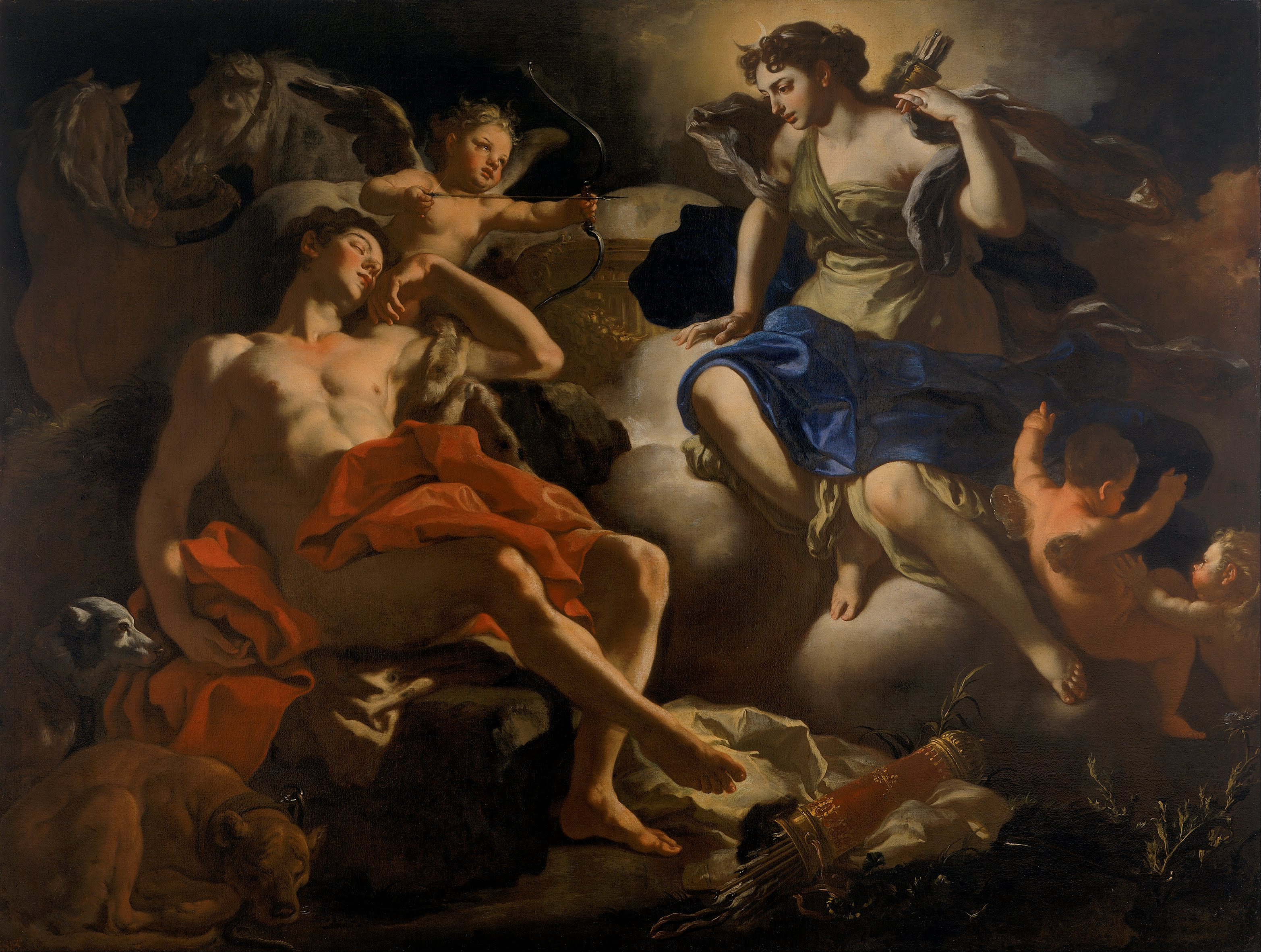 3131x2365 Diana And Endymion - Endymion Painting