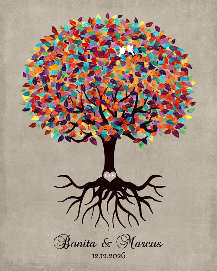 720x900 Minimalist Personalized Wedding Engagement Gift Keepsake Colorful - Engagement Painting