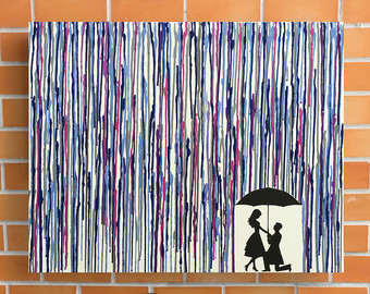 340x270 Silhouette Art Etsy - Engagement Painting