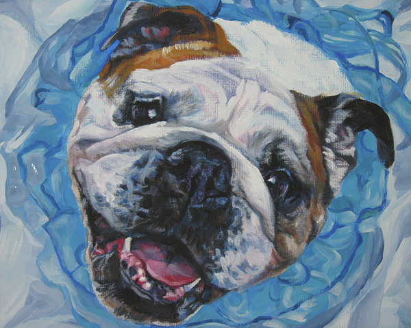 600x479 English Bulldog Painting By Lee Ann Shepard - English Bulldog Painting