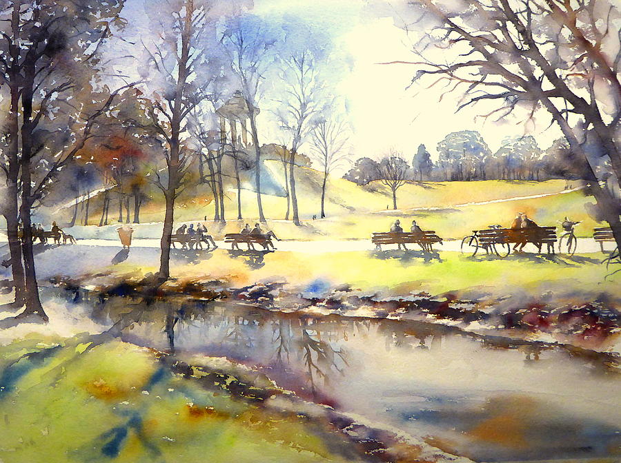 900x672 English Garden - English Garden Painting