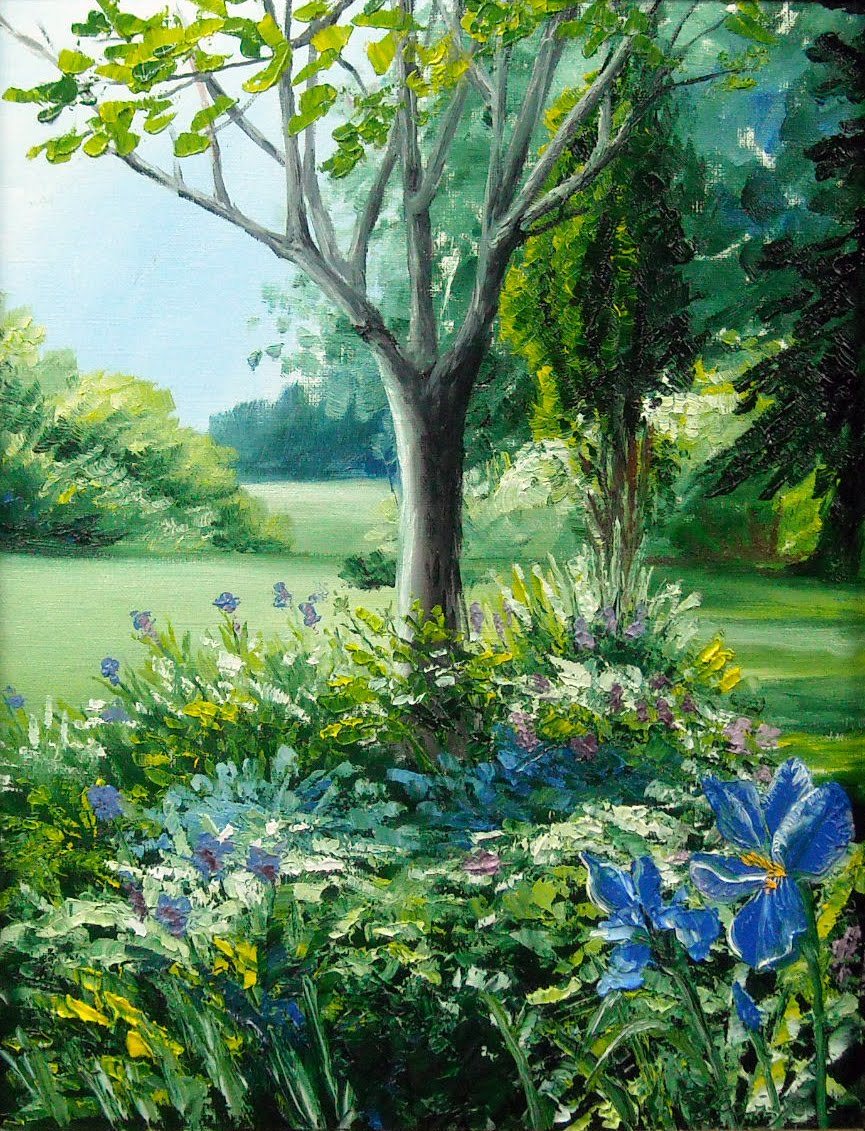 865x1131 Oil Painting With Lana Kanyo A Little English Garden,2015 - English Garden Painting