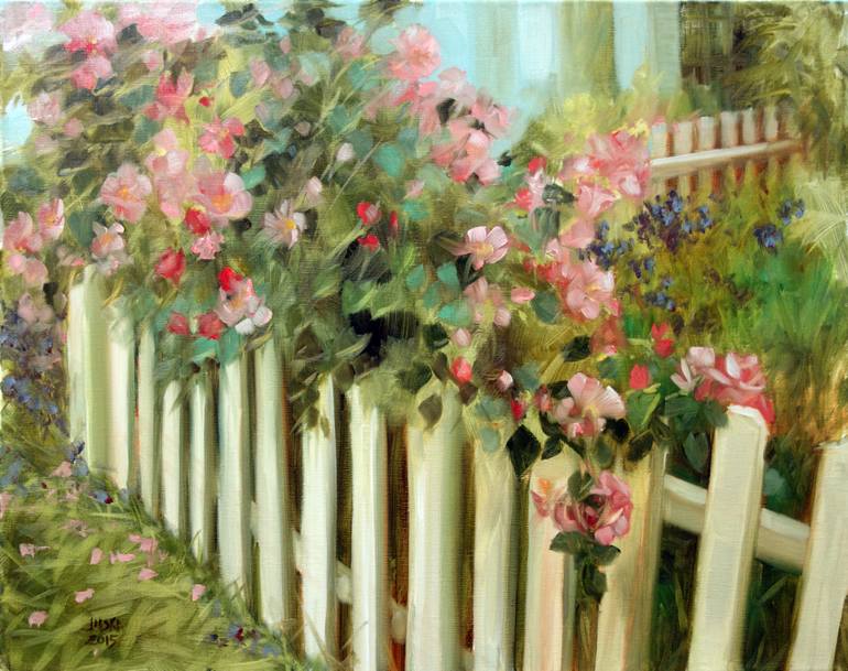 English Garden Painting at PaintingValley.com | Explore collection of ...