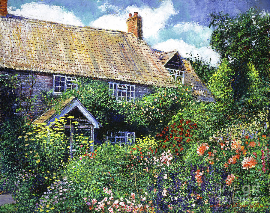 900x711 Tangled English Garden Painting By David Lloyd Glover - English Garden Painting